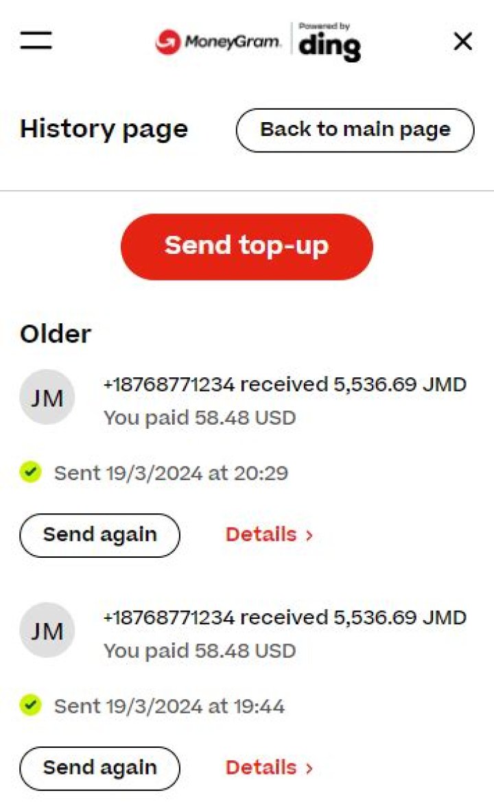 How can i see my moneygram transaction history