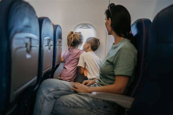 Mom on Plane