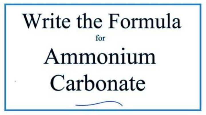 What is the formula for ammonium carbide