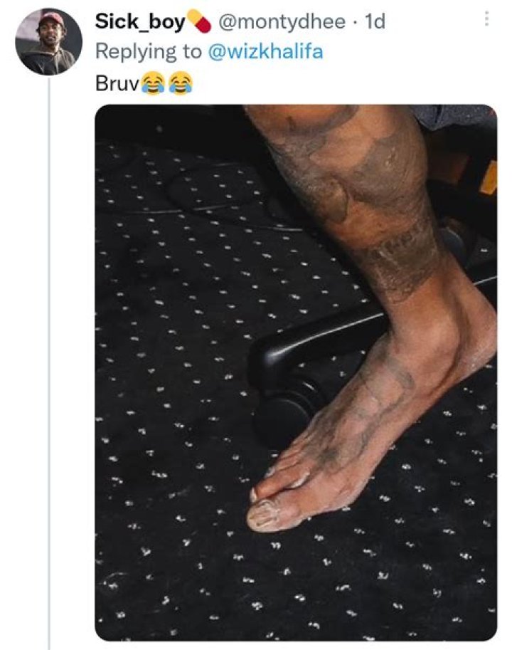 
Why are Twitter users talking about Wiz Khalifa’s toes? 