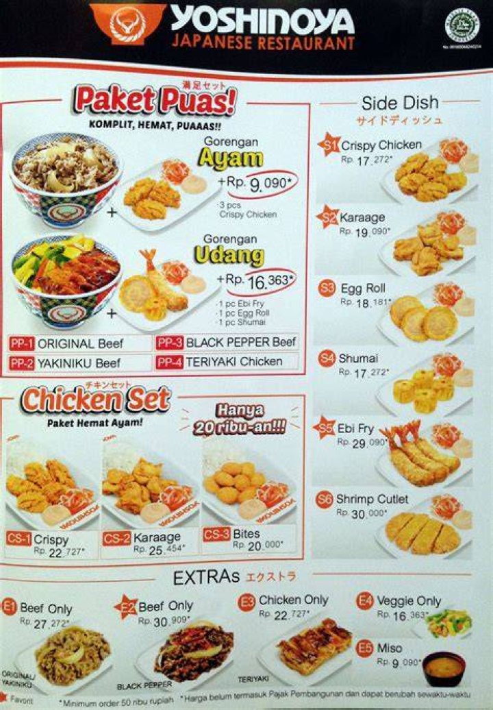 Yoshinoya: A Delicious Menu with Affordable Prices